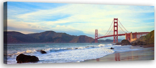 Quadro-su-tela,-New-York-Golden-Gate