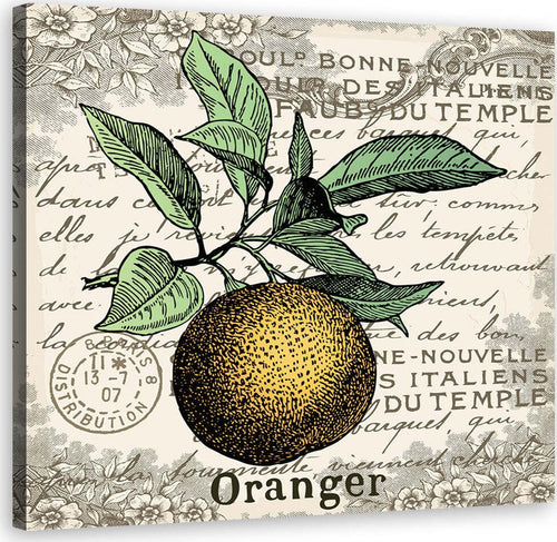Quadro-su-tela,-Orange-vintage