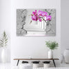 Quadro-su-tela,-Orchidea-su-uno-sfondo-3D-astratto