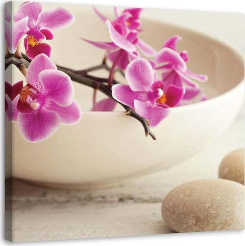 Quadro-su-tela,-Orchidee-rosa-zen
