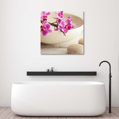 Quadro-su-tela,-Orchidee-rosa-zen