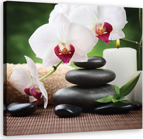 Quadro-su-tela,-Orchidee-zen