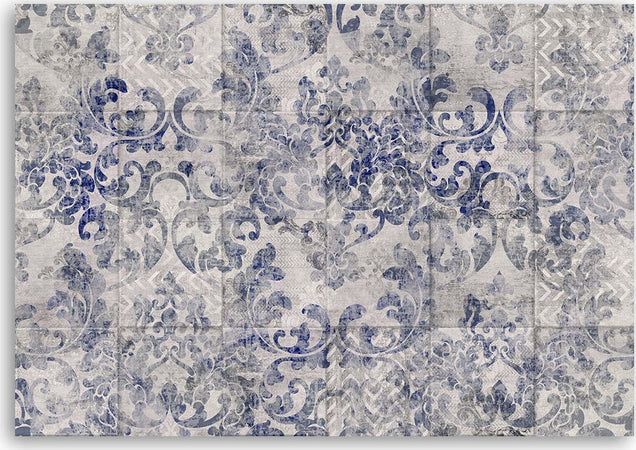 Quadro-su-tela,-Ornamento-blu-su-piastrelle-portoghesi