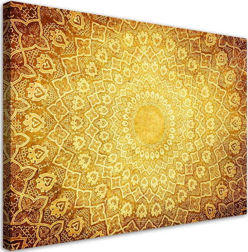 Quadro-su-tela,-Oro-Mandala-Abstraction