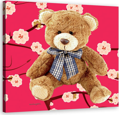 Quadro-su-tela,-orsacchiotto-di-peluche