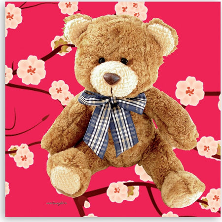 Quadro-su-tela,-orsacchiotto-di-peluche