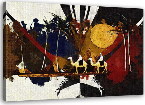Quadro-su-tela,-Paesaggio-africano-astratto
