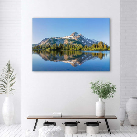 Quadro-su-tela,-Paesaggio-del-lago-di-foresta