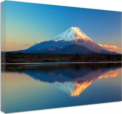 Quadro-su-tela,-Paesaggio-giapponese-Monte-Fuji