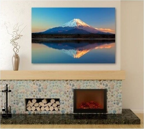 Quadro-su-tela,-Paesaggio-giapponese-Monte-Fuji