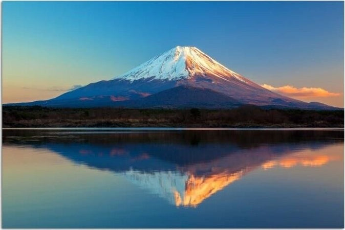 Quadro-su-tela,-Paesaggio-giapponese-Monte-Fuji