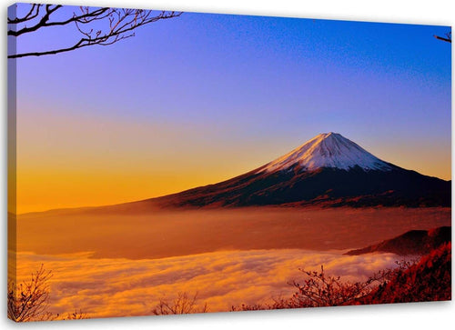 Quadro-su-tela,-Paesaggio-montano-del-Monte-Fuji