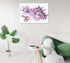 Quadro-su-tela,-Pagoda-Ciliegio-Giappone-dipinto