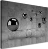 Quadro-su-tela,-Palline-3d-d'argento