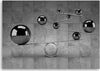 Quadro-su-tela,-Palline-3d-d'argento