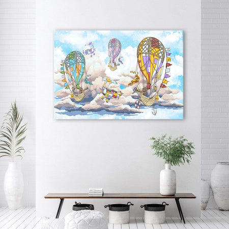 Quadro-su-tela,-Palloncini-d'aria-colorate
