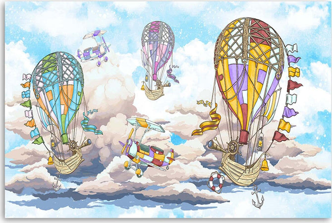 Quadro-su-tela,-Palloncini-d'aria-colorate