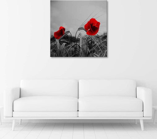 Quadro-su-tela,-Papaveri-rossi-e-mais