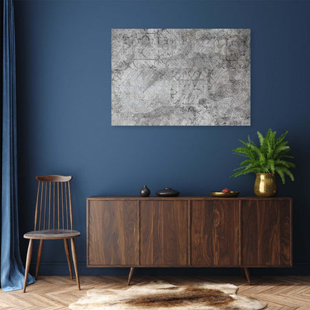 Quadro-su-tela,-Pattern-grigio-su-un-muro-di-cemento