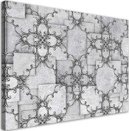 Quadro-su-tela,-Pattern-orientale-su-uno-sfondo-Shaar