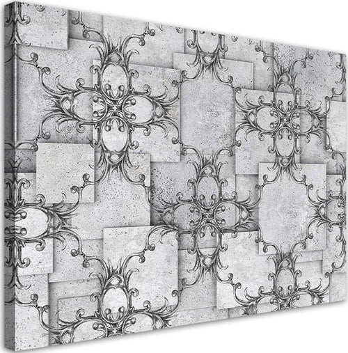 Quadro-su-tela,-Pattern-orientale-su-uno-sfondo-Shaar