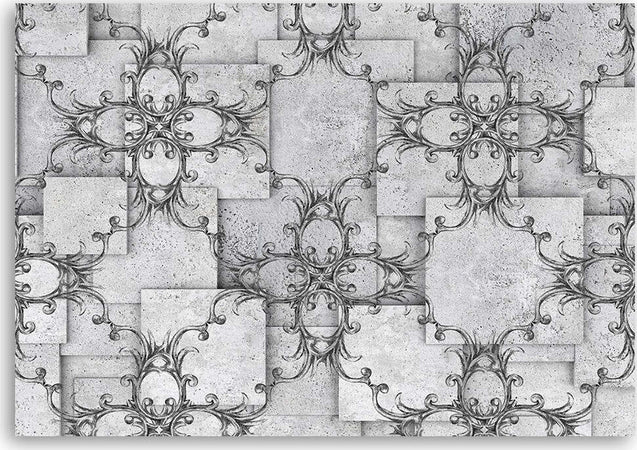 Quadro-su-tela,-Pattern-orientale-su-uno-sfondo-Shaar