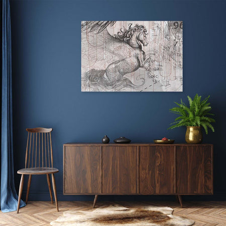 Quadro-su-tela,-Pegas-Horse-Abstraction