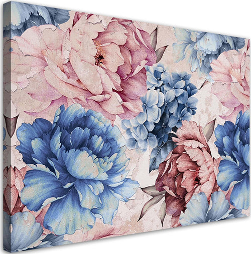 Quadro-su-tela,-Peonie-pastello