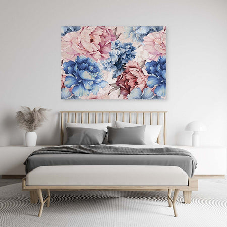 Quadro-su-tela,-Peonie-pastello