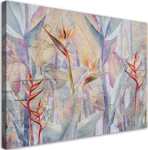 Quadro-su-tela,-Piante-pastello