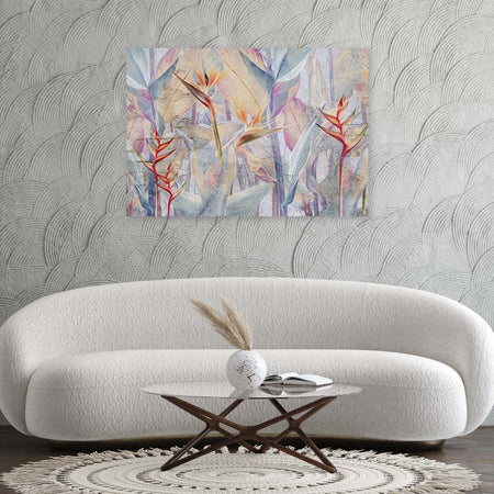 Quadro-su-tela,-Piante-pastello