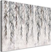 Quadro-su-tela,-Piante-tropicali-in-grigio-su-cemento