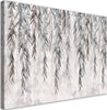 Quadro-su-tela,-Piante-tropicali-in-grigio-su-cemento