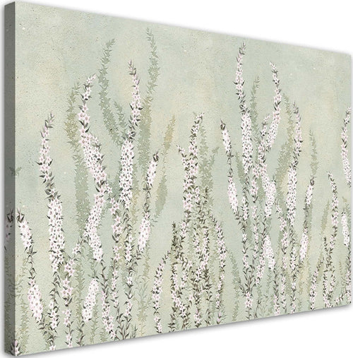 Quadro-su-tela,-Piccoli-fiori-sullo-sfondo-del-muro