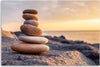 Quadro-su-tela,-Pietre-sulla-spiaggia-Zen