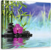 Quadro-su-tela,-Pietre-sull'acqua-zen