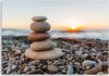 Quadro-su-tela,-Pietre-Zen-Beach-marrone