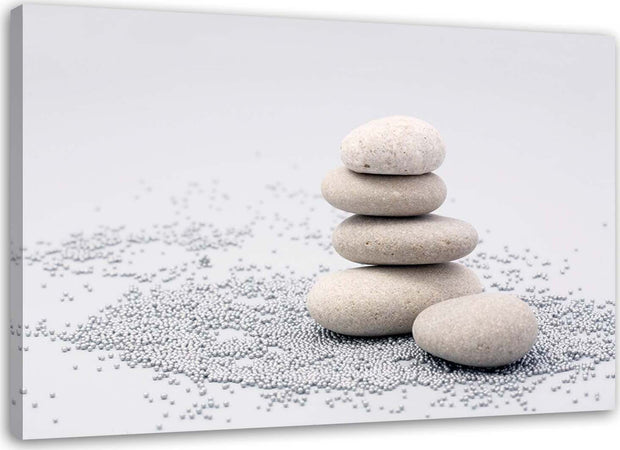 Quadro-su-tela,-Pietre-Zen-Beige