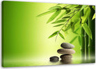 Quadro-su-tela-Pietre-Zen-di-bambù