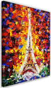 Quadro-su-tela,-Pittura-colorata-della-Torre-Eiffel-di-Parigi