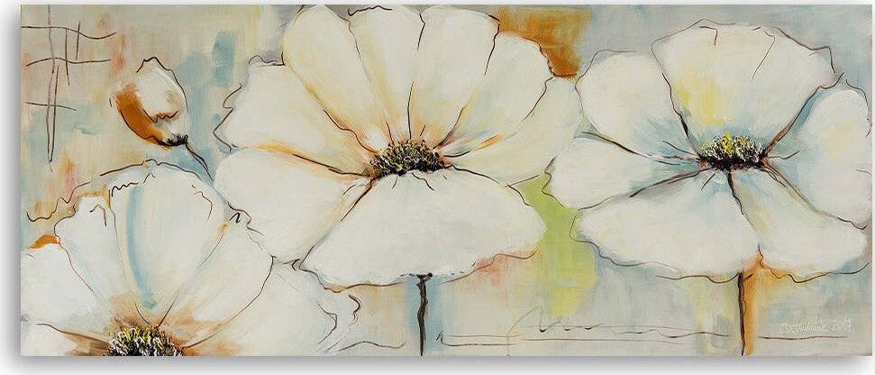 Quadro-su-tela,-Pittura-fiori-pastello