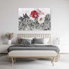 Quadro-su-tela,-Poppie-rosse-dipinte-in-giardino