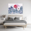 Quadro-su-tela,-Poppies-dipinti-in-giardino