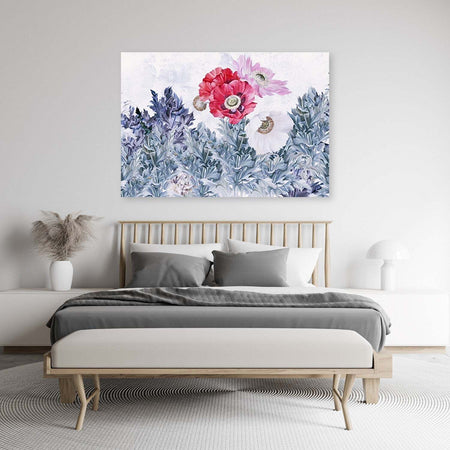 Quadro-su-tela,-Poppies-dipinti-in-giardino