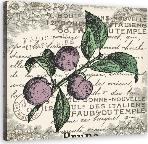 Quadro-su-tela,-Prugna-vintage