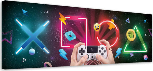 Quadro-su-tela,-Pulsanti-e-controller-di-gioco