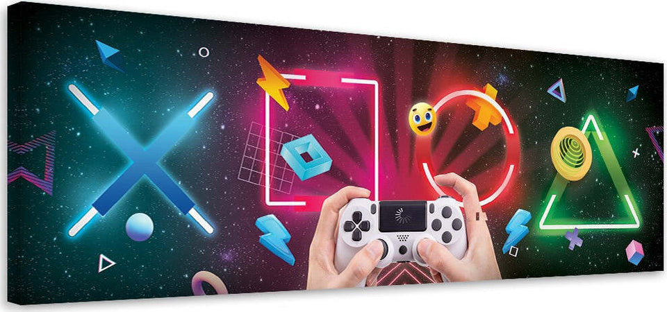Quadro-su-tela,-Pulsanti-e-controller-di-gioco