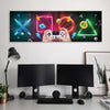 Quadro-su-tela,-Pulsanti-e-controller-di-gioco