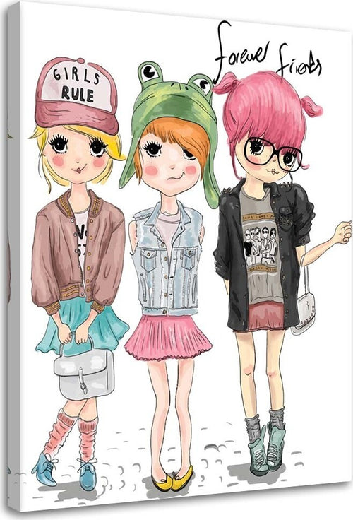Quadro-su-tela,-Ragazza-della-moda