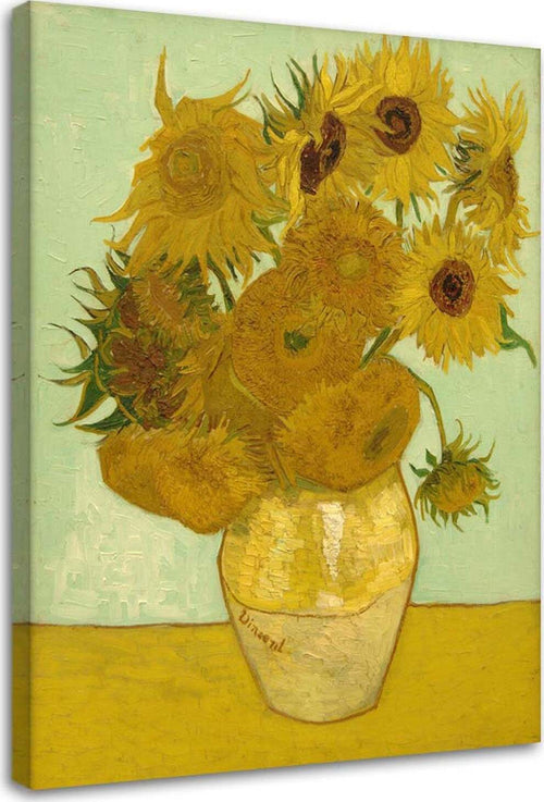Quadro-su-tela,-RIPRODUZIONE-Girasoli-V.-van-Gogh